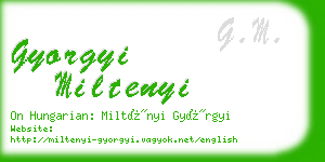 gyorgyi miltenyi business card